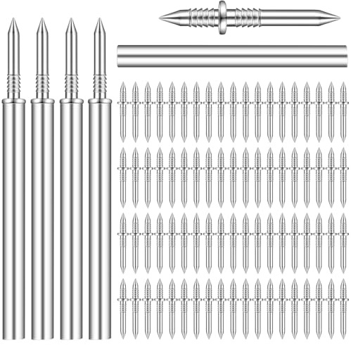 Yuyueda 500 Pcs Skirting Board Nails,Traceless Double Headed Nails for Wood,Invisible Security Screws,Double-Ended Nail for Wooden Baseboards,House Refurbishment,Invisible Fixing,with 5 Sleeve Tool