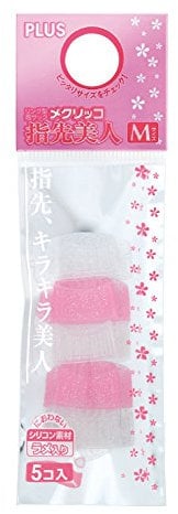PLUS Japan Blattwender Fingeraufsatz in Ringform Größe M, 5 Stück