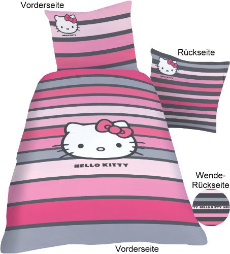 CTI 039094 Bettwäsche Hello Kitty Fancy Pink / Linon / 135 x 200 + 80 x 80 cm