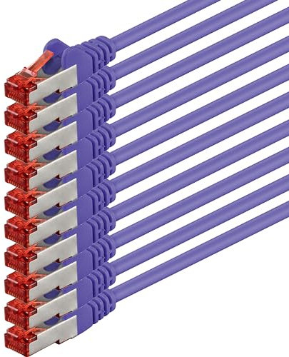 1aTTack.de 10x 1m - Câble patch câble réseau Cat 6 Cat6 RJ45 SFTP - violet