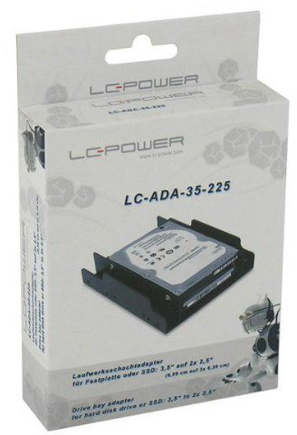 LC-Power Einbaurahmen 2x 2,5 SSD auf 1x 3,5 Laufwerksschacht