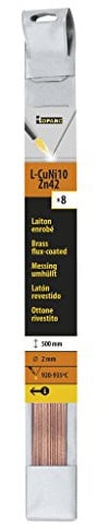 GYS - Baguettes Laiton Enrobee Ø 2, 0 - Lot de 8 - Longueur 500mm