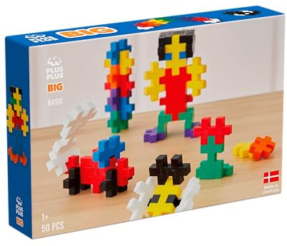 Plus-Plus 9603271 Geniales Konstruktionsspielzeug, Open Play Big Basic Mix, Bausteine-Set, 50 Teile, Gemischt
