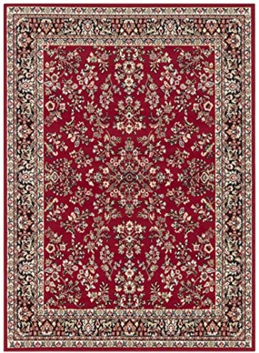 Hanse Home Design Kurzflor Wohnzimmerteppich Orient - Zabul Perser Look, Orientalischer Teppich für Esszimmer, Wohnzimmer, Schlafzimmer - Rot, 120x160 cm