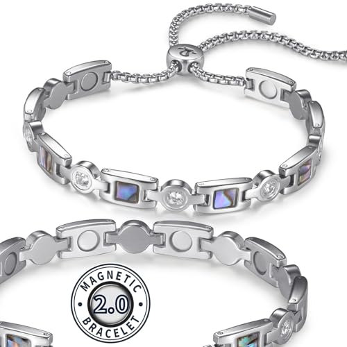 RainSo Elegantes Damen-Armband aus Edelstahl, magnetisch, verstellbar, mit Geschenkbox und Werkzeug zum Entfernen