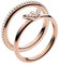 EMPORIO ARMANI Damen Steckring Sterlingsilber roségoldfarben, EG3462221