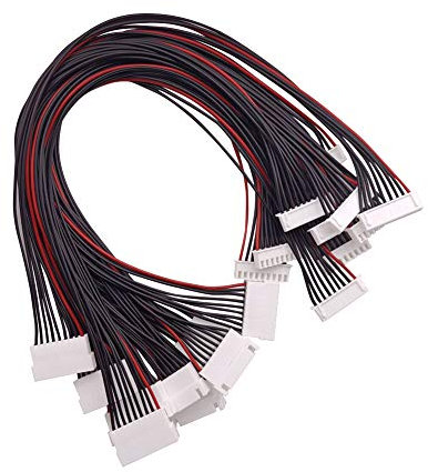 YIXISI 10 PCS JST-XH 8S LiPo Battery Balance Charger Extension Wire Cable, JST Plug Connector 300mm, Balance Charging Extension Wire Cable Lead Adapter for RC Drone DIY