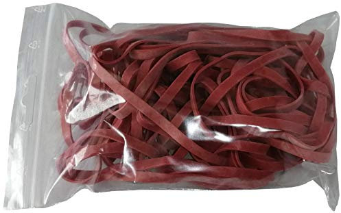 Fa.ars 100 g Gummiringe Gummiband Gummibänder Haushaltsgummis Gummiring Gummies Rubber Bands rot 150mm Ø 1,2 x 5 mm breit