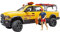 bruder 02506 - RAM 2500 Power Wagon Life Guard mit Figur, Stand-Up Paddle & Light and Sound Modul - 1:16 Pick-up Geländewagen Pritschenwagen Jeep Mann Rettungsdienst Rettungsschwimmer Fahrzeug
