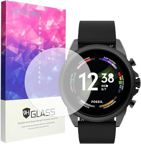 Giaogor Displayschutzfolie Kompatibel Für Fossil Gen 6 Smartwatch, 9H Härte Panzerglas Schutzfolie für Fossil Gen 6 44mm Herren Smartwatch (3 Pack)