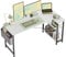 CubiCubi 140 cm Small L Shaped Computer Desk with Storage Shelves Home Office Corner Desk Study Writing Table, White
