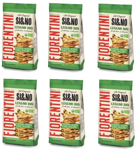 6x Fiorentini SI&NO Mini Gallette con Legumi BIO Mini-Maiskuchen mit Hülsenfrüchten 80g