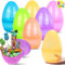 JOYIN 25,4 cm Jumbo-Ostereier, 6 Stück, Bunte Riesen-Eier aus Kunststoff, leer, befüllbar, zum Befüllen zu Ostern, Leckereien, Mitbringsel, Jagd, Klassenzimmer, Preiszubehör, Dekoration