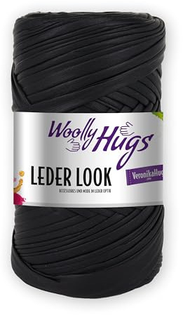 Woolly Hugs Leder Look 99 - black