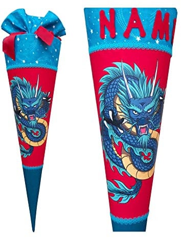 Petrol Schultüte Drachen,passend zum Power Ninja Schulranzen/für Jungen/benutzerdefinierte/genäht