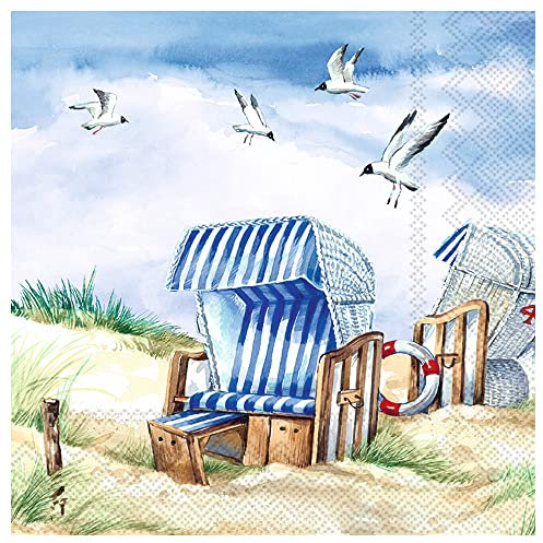 IHR Ideal Home Range - Papierservietten STRANDLUST 20 St. Lunch-Servietten 33 cm x 33 cm