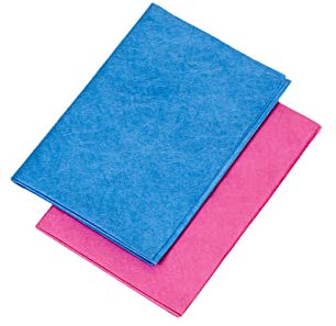 VIOVIE Power Duo Tuch 60x45 cm 2 Stück, Putztücher für Glatte Oberflächen, Hochglanz Möbel & Fenster, dünne Mikrofasertücher für glänzend saubere Oberflächen, Microfaser Fensterputztücher
