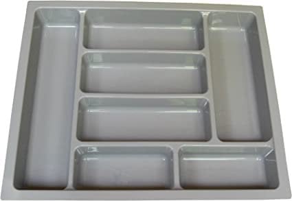 Cutlery Tray to Fit Most 60cm / 600mm Drawers. Heavy Duty Grey Plastic 514mm Wide x 422mm Deep x 57mm High GT1/600