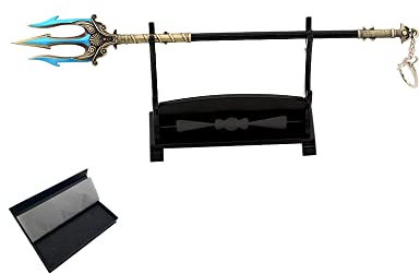 Hanaiette 1 x God of War Chaos Klinge Donner Hammer Axt Schwert Waffe Modell Schlüsselanhänger mit Präsentationsständer (Box Modell 12)