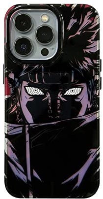 Keaittyss Luxury Hot Anime Phone Case for iPhone with Laser Blue Light Effect Smooth Design Drop Protection Translucent Hard Cover (06,for iPhone 13 PRO MAX)