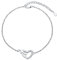 YAFEINI Bracelet de Cheville Croisé pour Femme en Argent Sterling 925 Réglable Pied Coeur Croix Bracelet de Cheville Coeur Croix Bracelet Cheville Bracelet Bijoux (Bracelet Croisé)