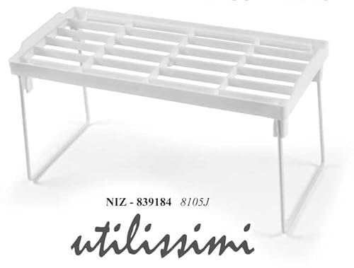 Utilissimi - Organizer Cucina, Ripiano Portaoggetti Impilabile da Cucina Salvaspazio - Piedini in Metallo Richiudibili - 30 x 14 x 16