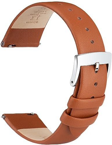 OTTOODY Uhrenarmband 12-22mm mit Schnellverschluss - Ultraweich Leder Armbänder für Damen & Herren - Hochwertige Ersatz für Uhr & Smartwatch