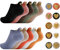Sporzin Damen Sneaker Socken 35-38 & 39-42 - 10 Paar Bunte Witzige Crazy Socks - Smiley, Herzförmig, Welpen, Tier, Baumwolle