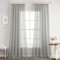 EMEMA 2er Set Sheer Voile Vorhang mit Kräuselband Transparente Gardine aus Voile Polyester Transparent Wohnzimmer Luftig Dekoschal für Schlafzimmer 140 X 225 cm (B x H) Grau