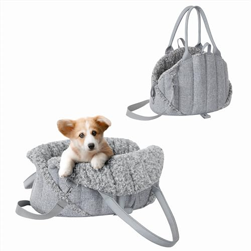 PillowPrim Hundetragetasche, Vertellbar, Schultergurt, Haustiertragetasche, Transport, Katzentasche, Reisetasche, Camping, Tasche, Asche Inari, 47x29x32 cm