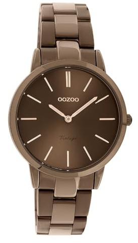 Oozoo Unisex Armbanduhr Vintage Series Analog Metall braun UOC20109 Analoguhr