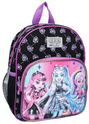 mybagstory - Rucksack - Monster High - Lila - Kind - Schule - Kindergarten - Kita - Grundschule - Schulranzen Mädchen - Größe 29 cm - Verstellbare Träger - Geschenkidee, Monster High - Lila, Enfant,