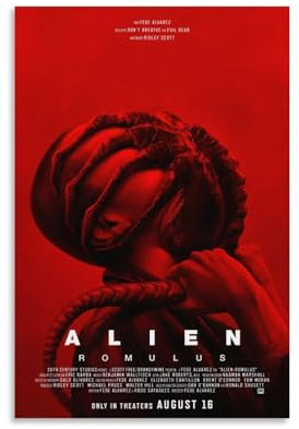 NLiangJi Klassisches Vintage-Filmposter, Motiv: Alien Romulus, dekoratives Gemälde, Leinwand, Wandposter und Kunstdruck, Dekor-Poster für moderne Familienschlafzimmer (30 x 45 cm)