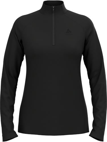 Odlo Odlo Fleecepullover Damen Essential Light I Midlayer mit Halbreißverschluss I Langarm Wandershirt Strato Medio per Esterni Donna (Pacco da 1)