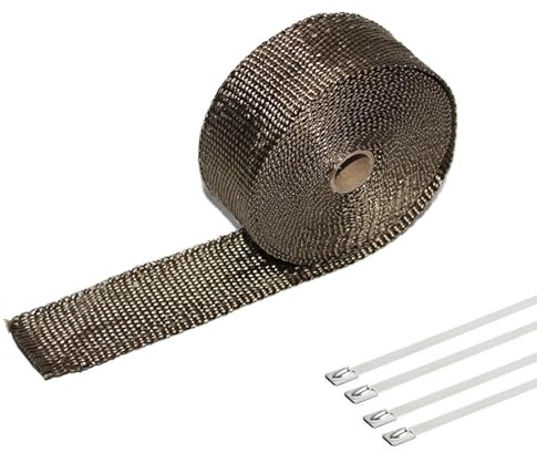 CTForest Cinta Aislante Térmica, Fibra de basalto, se Puede Utilizar para Envolver Tuberías, Proteger Cables, etc