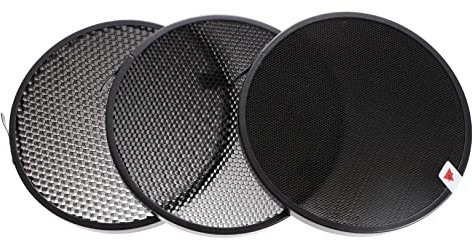 OSALADI 1 Set Honeycomb Net 0 Degree Honeycomb Grid Honeycomb Grid for Studio Light Photography Accessory Photography Diffuser Flash Light Honeycomb Grid Aluminum Alloy Black