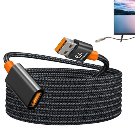 Wisylizv Cavo Di Prolunga Usb 3.0 - Nylon Prolunga Usb 2 Metri Adatto Per Chiavetta Usb | Cavi Pc Intrecciati In Nylon Per Disco Rigido, Tastiera, Stampante
