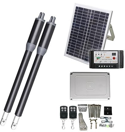 Apriporta del garage, Azionamento automatico apri del portone oscillazione energia solare 200KG con l'operatore lineare singolo del motore della porta a battente di CC elettrica telecomandata,Aprican