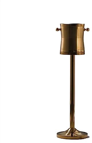 ZENGXJYCQINGJIANG Eiskübel Eiskübel-Getränkekühler mit Ständer for Partys, Eiskübel und Ständer-Set aus Edelstahl, for Bier, Wein, Champagner und mehr Weinkühler aus Edelstahl