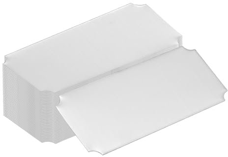 PATIKIL Engraved Name Plate, 24 Pcs 6 x 2.5 Picture Frame Label Art Tag Personalized Name Plaque Trophy Plates with Adhesive Backing for Laser Engraving DIY Craft Nameplate, SiLver Tone