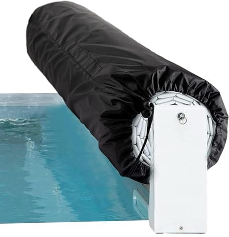 Cubierta para enrollador de piscina solar – Funda protectora para enrollador de piscina de carga pesada, impermeable y resistente a los rayos UV | Manta solar con bobina de cubierta para piscis