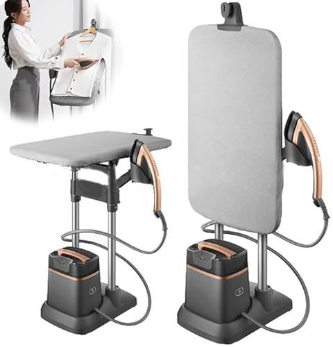 Plancha y vaporizador de Ropa Todo en uno, vaporizador de Ropa Vertical con Flujo de Vapor de 90 g/min, Tanque de 1,6 l, 6 Modos de Planchado, Altura Ajustable, sedas, Camisas, Prendas de Punto
