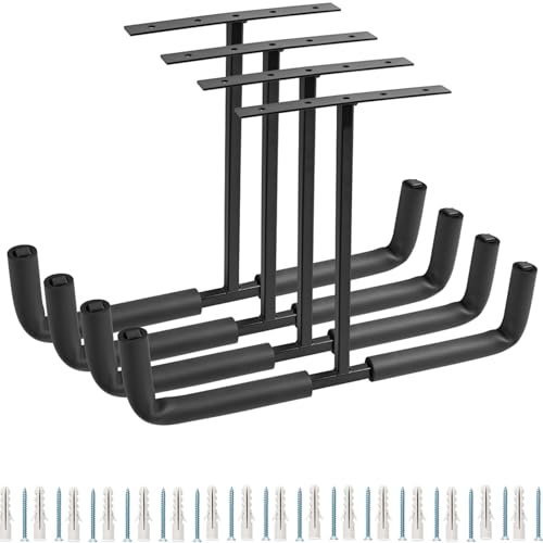 Locawaya Crochets de garage robustes pour plafond, support de rangement mural pour bois, outils, vélo, canne à pêche