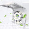 HLQOUZHOU 13 inch Kitchen Wall Extractor Fan, 220V Ventilation Fan with Grease Filters, 100W Industrial Metal Fan Wall/Ceiling Extractor Fan in Bathroom, Stepless Speed Switch Included (B)