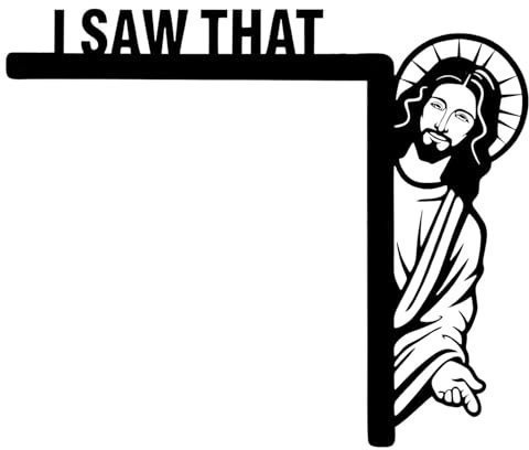 Jesus Ich habe diesen Türrahmen gesehen, kreativer und lustiger Holzrahmen Eckdekoration - kreativer Holztürsitter -Rahmen für Christen