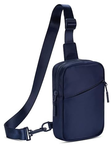 Casecret Umhängetasche Herren Brusttasche Schultertasche Damen Crossbody Bag Sling Bag Chest Klein Handytasche zum Umhängen Tasche Wasserdicht Outdoor Travel für iPhone 15 Samsung Bis zu 7.5 Blau