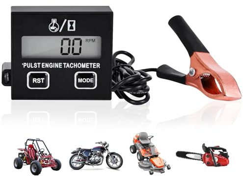 Tachymètre Numérique Tachymètre Inductif: Tachymètre Numérique à Induction, Tachymètre De Petit Moteur étanche Avec Compteur Horaire Pour Moto Motocross Tondeuse à Gazon