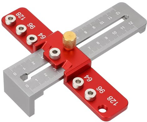 Schablone für Türgriffe - Werkzeugbohranleitung Punch Locator mit 2 Klemmen - Einstellbare Schubladen Vorlage - Werkzeugschrank Griff Jig - Schrankschreiber für Griffe und Schränke