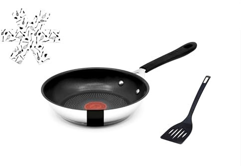 Tefal Jamie Oliver Induktion Bratpfanne 20cm 3 tlg, Pfanne Antihaftbeschichtet, Ofenfest, Spülmaschinenfest, FÜR ALLE HERDARTEN, Fettarm braten, Silber, E34
