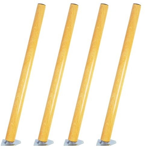 Lot de 4 pieds de chaise inclinés en bois massif de 60 cm pour remplacer tabourets, bancs, pieds de banc en bois durables pour réparation et restauration de meubles, ferrures de meubles Accessoires